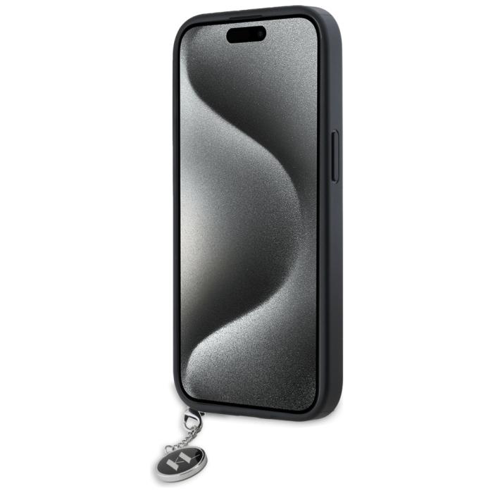 KARL LAGERFELD - Karl Lagerfeld iPhone 15 Mobilskal MagSafe Saffiano Rhinestones - Svart