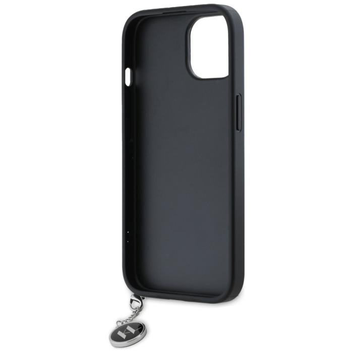 KARL LAGERFELD - Karl Lagerfeld iPhone 15 Mobilskal MagSafe Saffiano Rhinestones - Svart