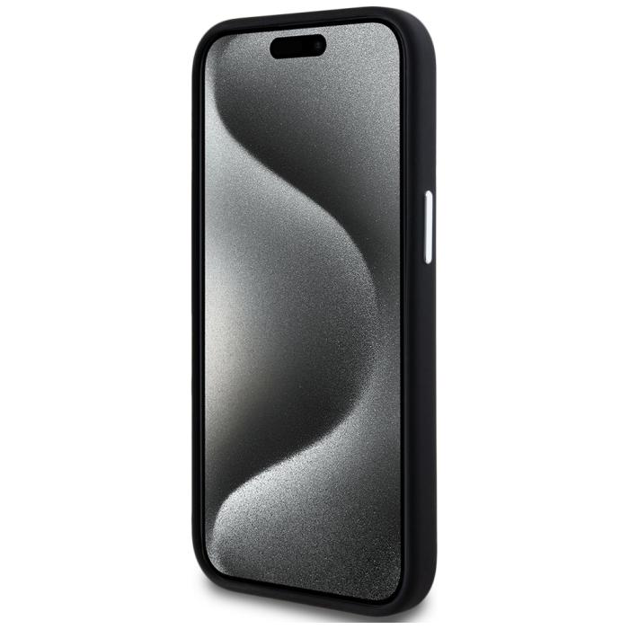 KARL LAGERFELD - Karl Lagerfeld iPhone 15 Mobilskal MagSafe Silicone Metal Script Logo