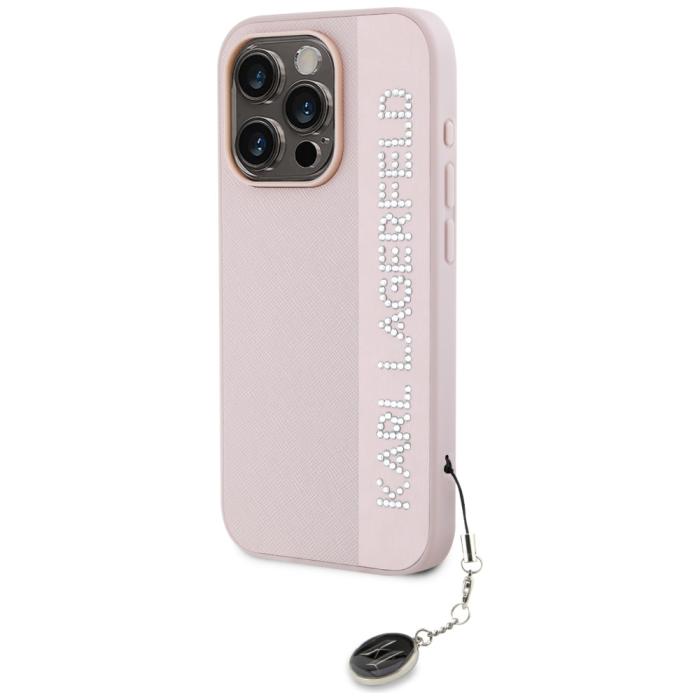 KARL LAGERFELD - Karl Lagerfeld iPhone 15 Pro Mobilskal MagSafe Saffiano Charm