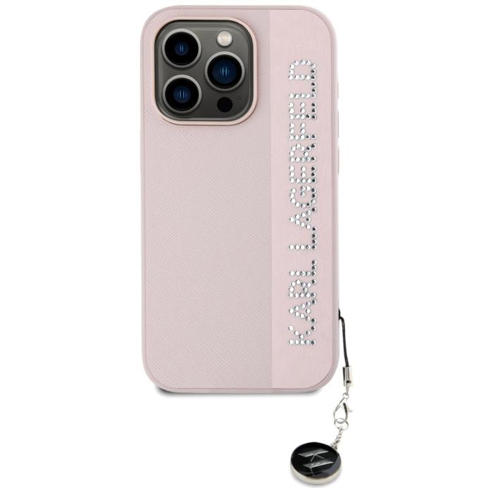 KARL LAGERFELD - Karl Lagerfeld iPhone 15 Pro Mobilskal MagSafe Saffiano Charm