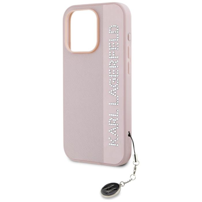 KARL LAGERFELD - Karl Lagerfeld iPhone 15 Pro Mobilskal MagSafe Saffiano Charm