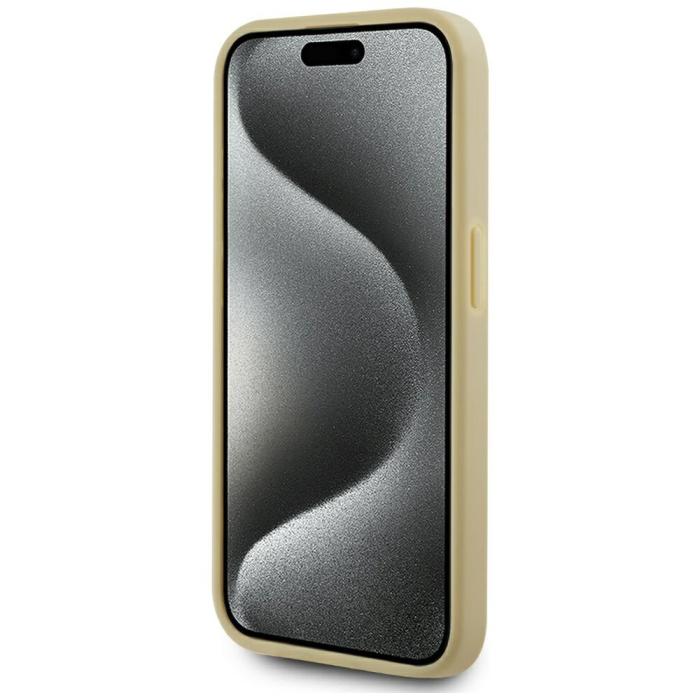 KARL LAGERFELD - Karl Lagerfeld iPhone 15 Pro Mobilskal MagSafe Wrinkled Signature Guld