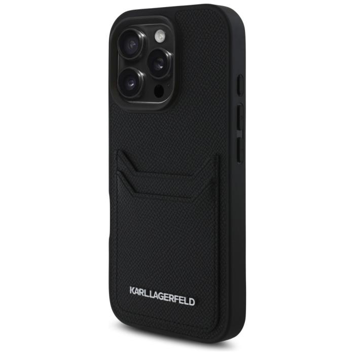 KARL LAGERFELD - Karl Lagerfeld iPhone 16 Pro Max Mobilskal MagSafe Grained Cardslot