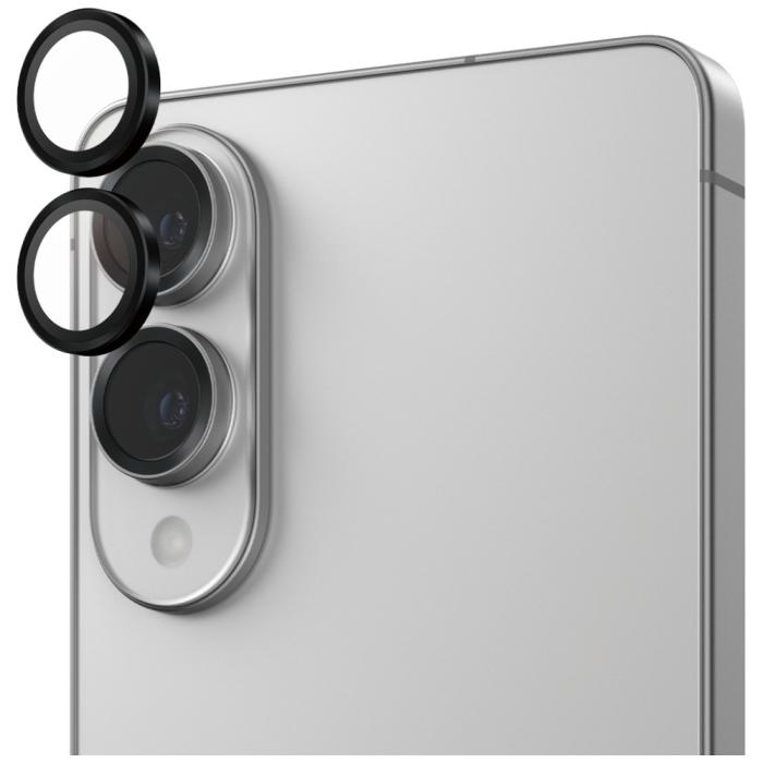 PanzerGlass - PanzerGlass Galaxy S25 Edge Kameralinsskydd Härdat Glas Hoops - Svart