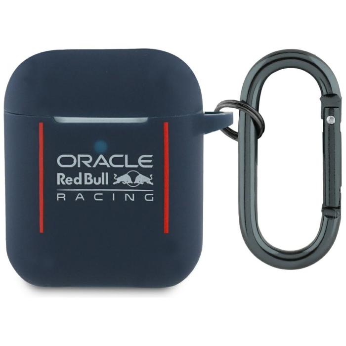 Red Bull - Red Bull AirPods 1/2 Skal Silicone Logo & Lines - Marinblå