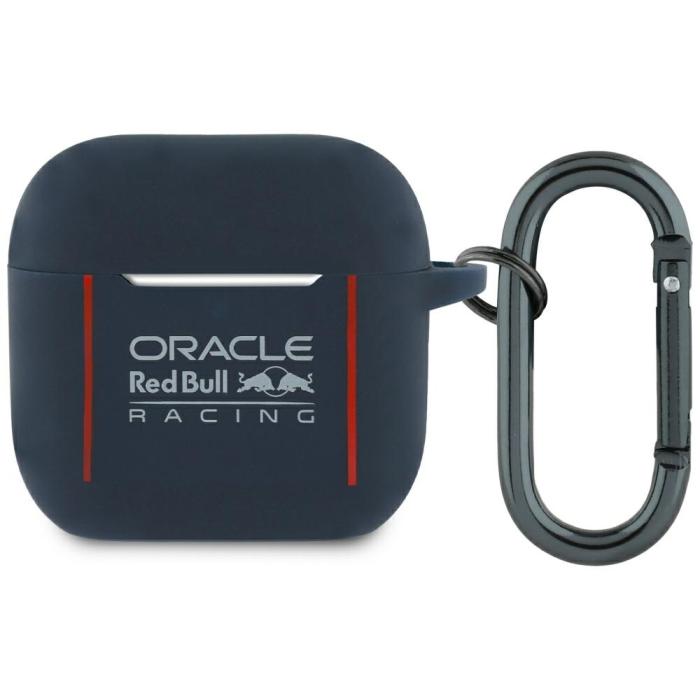 Red Bull - Red Bull AirPods 4 Skal Silicone Logo & Lines - Marinblå