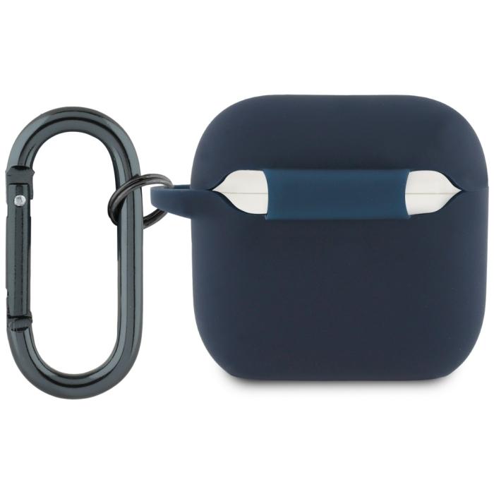 Red Bull - Red Bull AirPods 4 Skal Silicone Logo & Lines - Marinblå