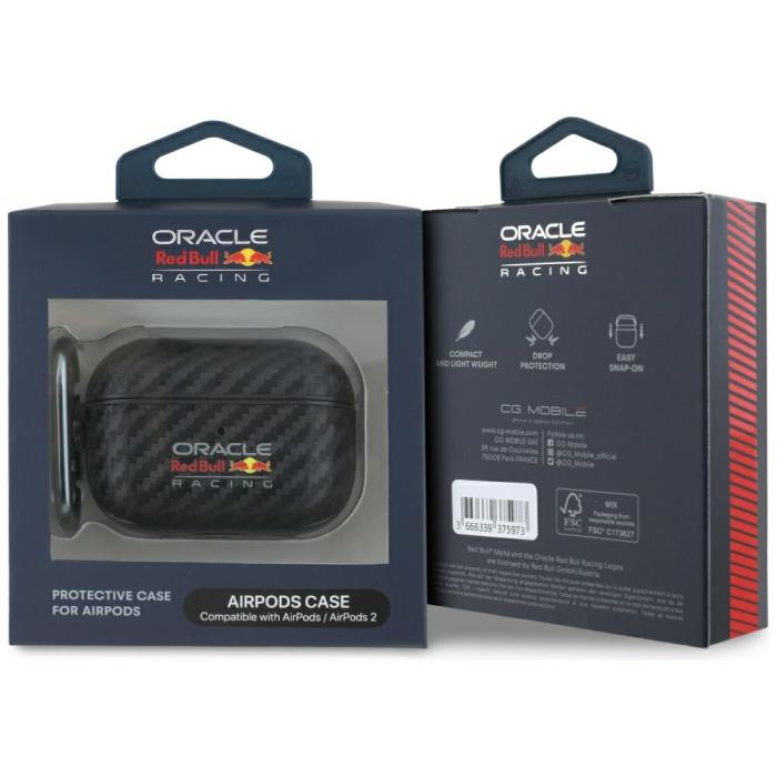 Red Bull - Red Bull AirPods Pro 2 Skal PU Carbon Logo - Svart