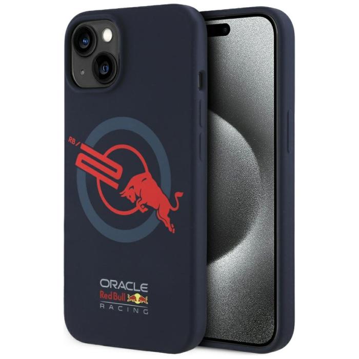 Red Bull - Red Bull iPhone 15 Mobilskal MagSafe MagSafe Logo Red Lining - Marinblå