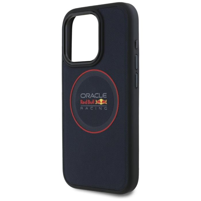Red Bull - Red Bull iPhone 15 Pro Mobilskal MagSafe Leather Red Ring - Marinblå