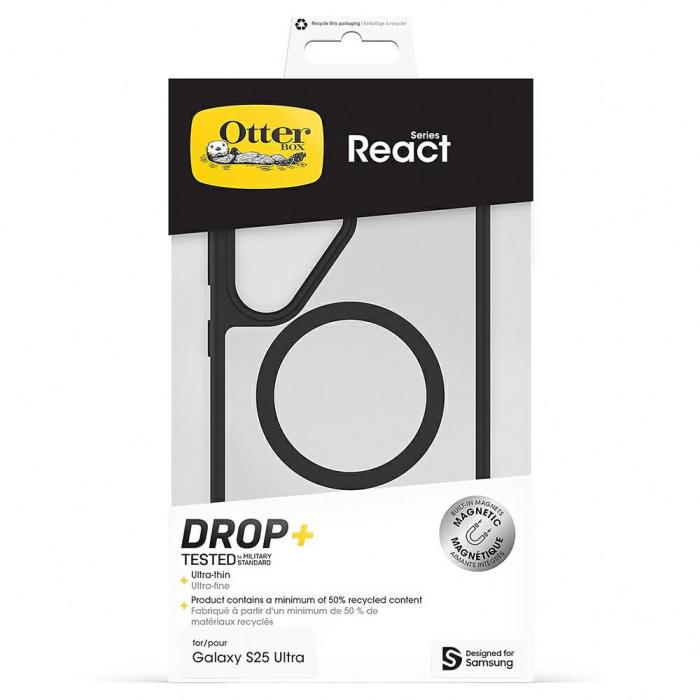Samsung - Samsung Galaxy S25 Ultra Mobilskal MagSafe Otterbox React - Svart