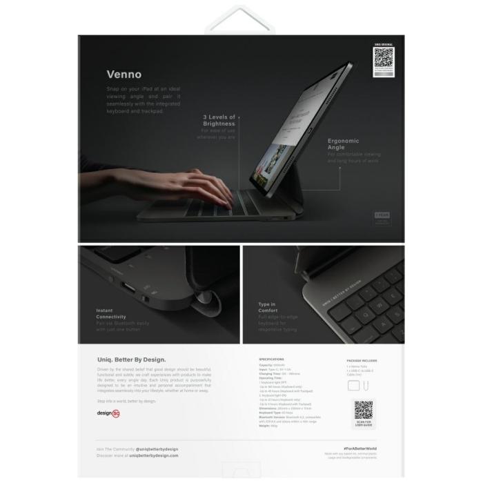 UNIQ - UNIQ iPad Pro 13 M4 (2024) Fodral Magnetic Smart Keyboard Venno Pro