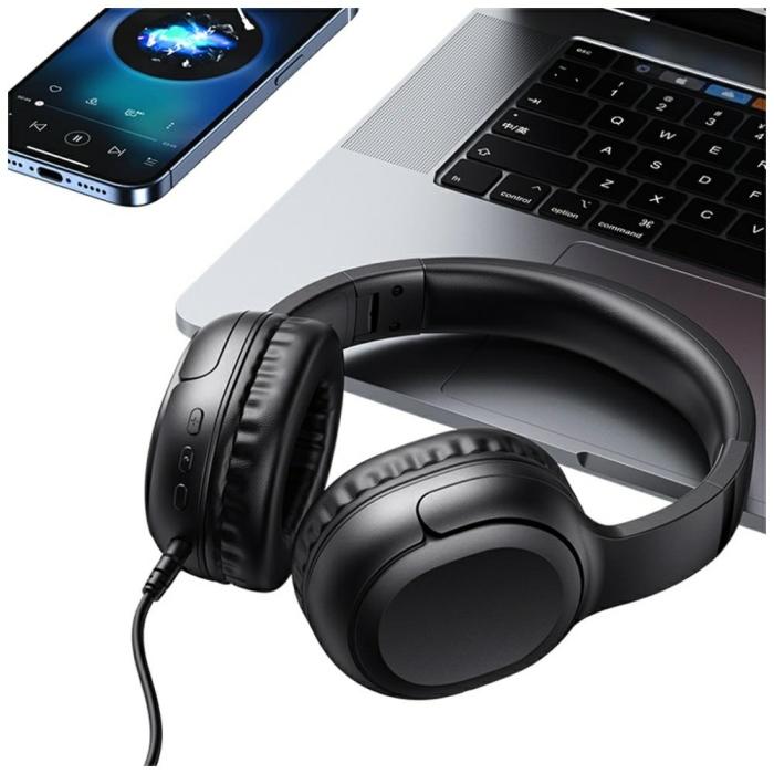 USAMS - USAMS Bluetooth 5.3 On-Ear Hörlurar Yun Series (USAMS-YG23) – Svart