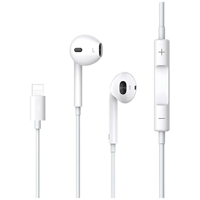 USAMS - USAMS EP-24 Hörlurar Stereo Lightning iPhone 7–XS Max - Vit
