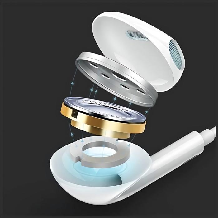 USAMS - USAMS EP-24 Hörlurar Stereo Lightning iPhone 7–XS Max - Vit