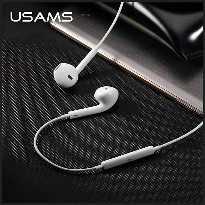 USAMS - USAMS EP-24 Hörlurar Stereo Lightning iPhone 7–XS Max - Vit