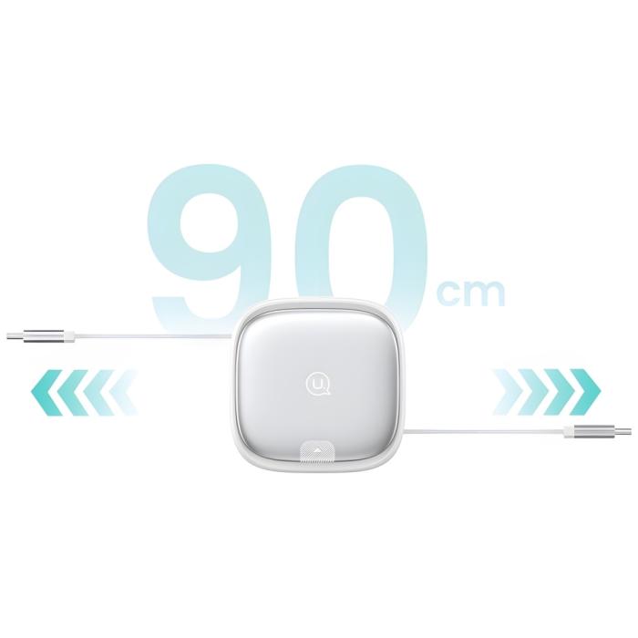 USAMS - USAMS Kabel 3-i-1 Box MicroUSB/USB-C/Lightning 60W SJ650USB02 - Silver