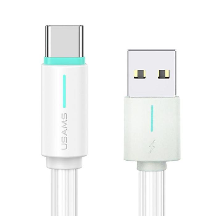 USAMS - USAMS Kabel USB-C 3A YU-serie 1m (US-SJ732) - Vit