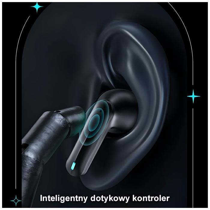 USAMS - USAMS XJ13 ENC Bluetooth Hörlurar 5.3 TWS - Svart