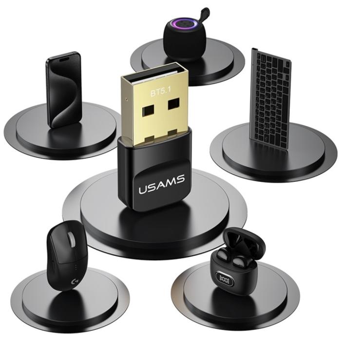 USAMS - USAMS ZB321 USB Adapter Bluetooth 5.1 - Svart