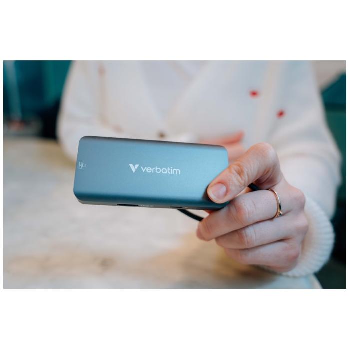 Verbatim - Verbatim Hub USB-C/HDMI/3xUSB-A 3.2/RJ45 32157 - Aluminium