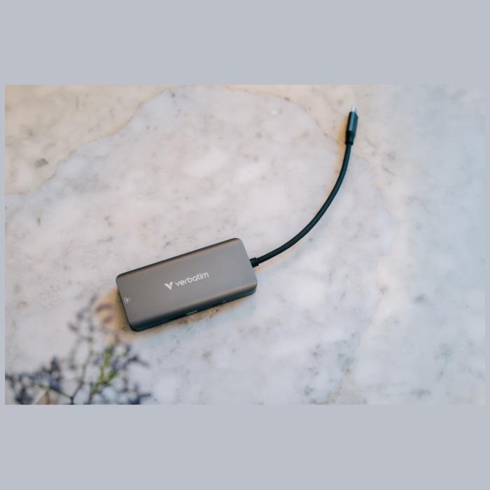 Verbatim - Verbatim Hub USB-C/HDMI/3xUSB-A 3.2/RJ45 32157 - Aluminium