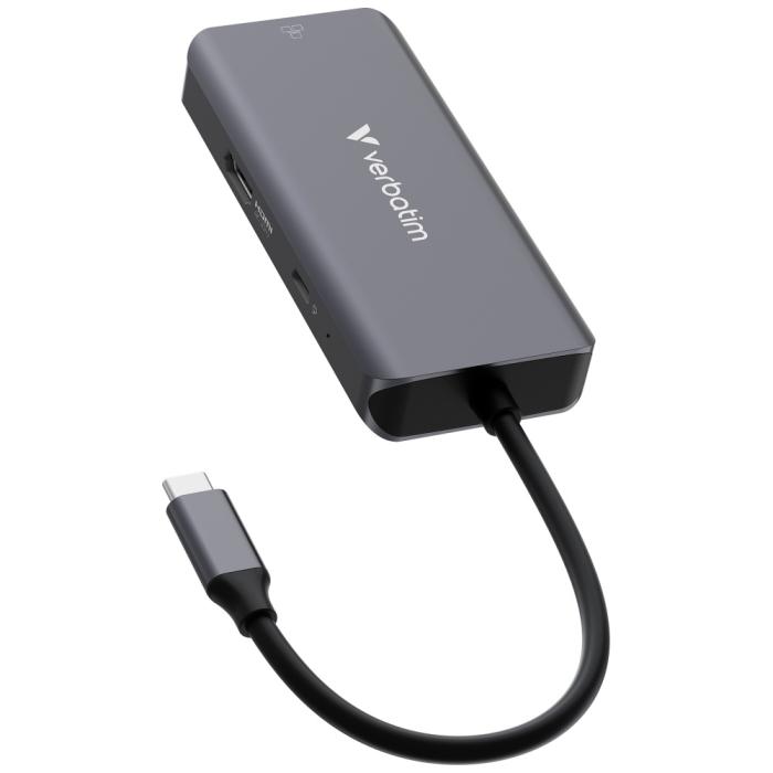 Verbatim - Verbatim Hub USB-C/HDMI/3xUSB-A 3.2/RJ45 32157 - Aluminium