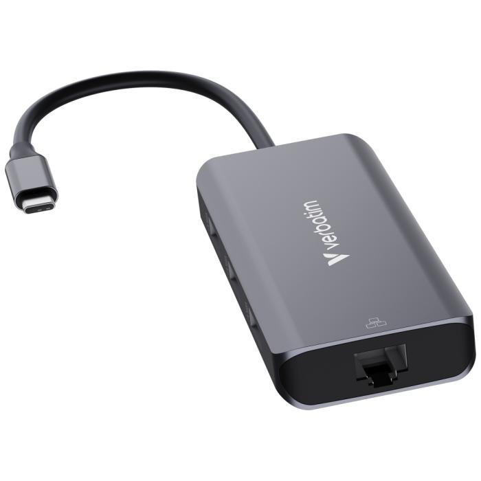 Verbatim - Verbatim Hub USB-C/HDMI/3xUSB-A 3.2/RJ45 32157 - Aluminium
