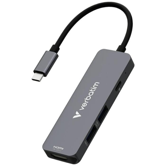 Verbatim - Verbatim Hub USB-C/HDMI/USB-A 3.2/2.0 32155 - Aluminium