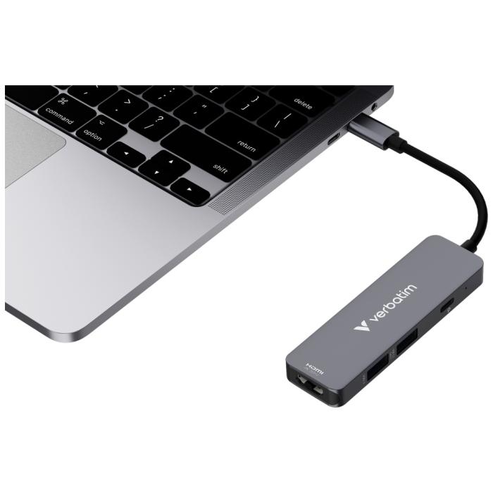 Verbatim - Verbatim Hub USB-C/HDMI/USB-A 3.2/2.0 32155 - Aluminium