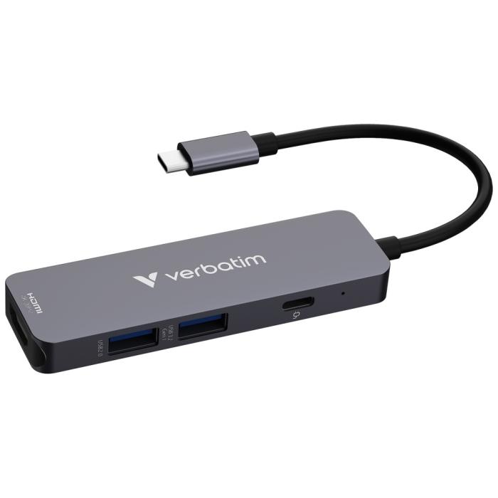 Verbatim - Verbatim Hub USB-C/HDMI/USB-A 3.2/2.0 32155 - Aluminium