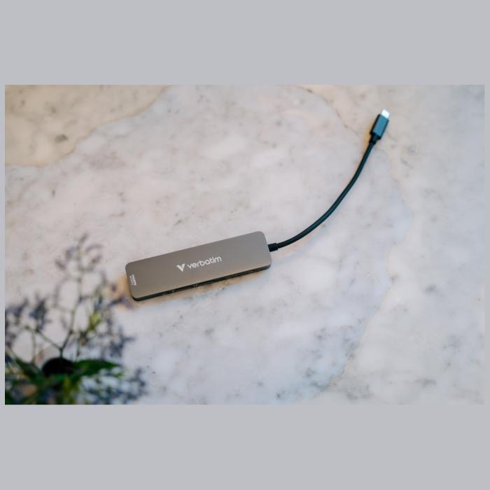 Verbatim - Verbatim Hub USB-C/HDMI/USB-A/SD/mSD 32156 - Aluminium