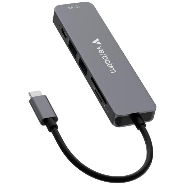 Verbatim - Verbatim Hub USB-C/HDMI/USB-A/SD/mSD 32156 - Aluminium
