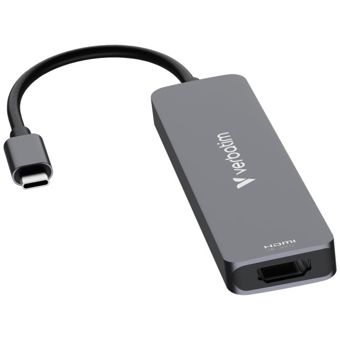 Verbatim - Verbatim Hub USB-C/HDMI/USB-A/SD/mSD 32156 - Aluminium