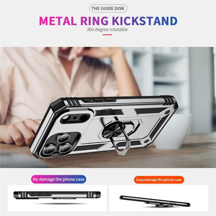 A-One Brand - iPhone 17 Pro Max Mobilskal med Kickstand - Silver