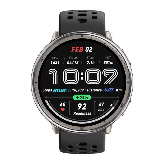 Amazfit - Amazfit Active 2 Silikon Svart