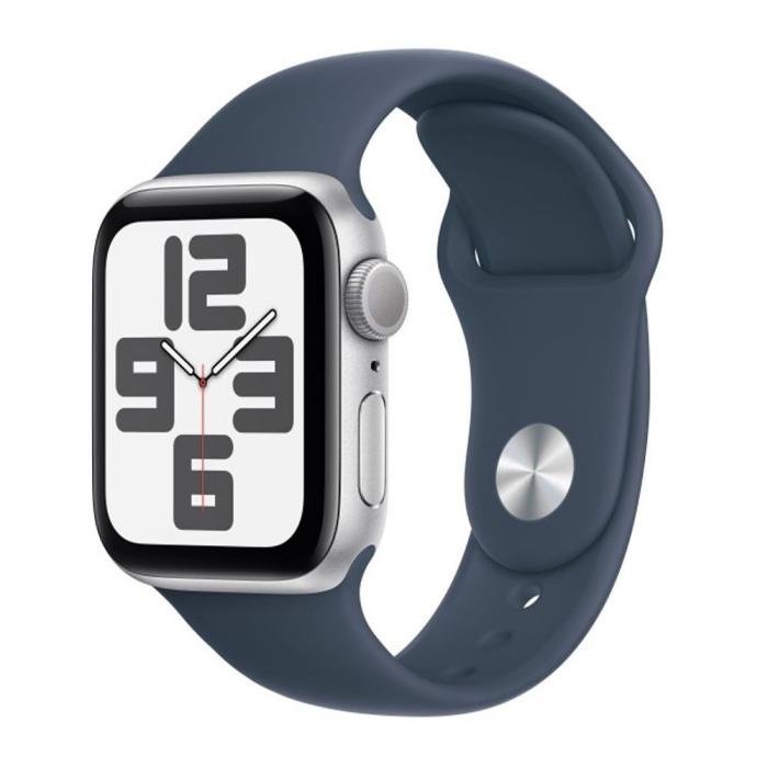 Apple - Apple Watch Se 2023 44mm GPS Midnattsblå Alu Case Blå Sports Band S-M