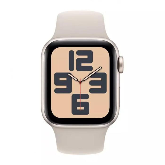 Apple - Apple Watch Se 2023 44mm GPS Starlight Alu Case Starlight Sports Band S-M