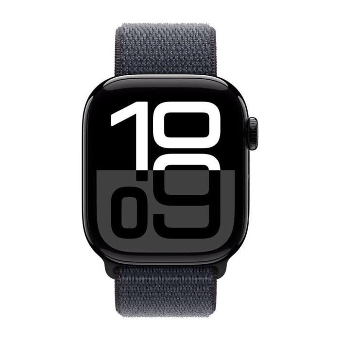 Apple - Apple Watch Series 10 46mm 4G Svart Aluminium Case With Svart Sports Loop