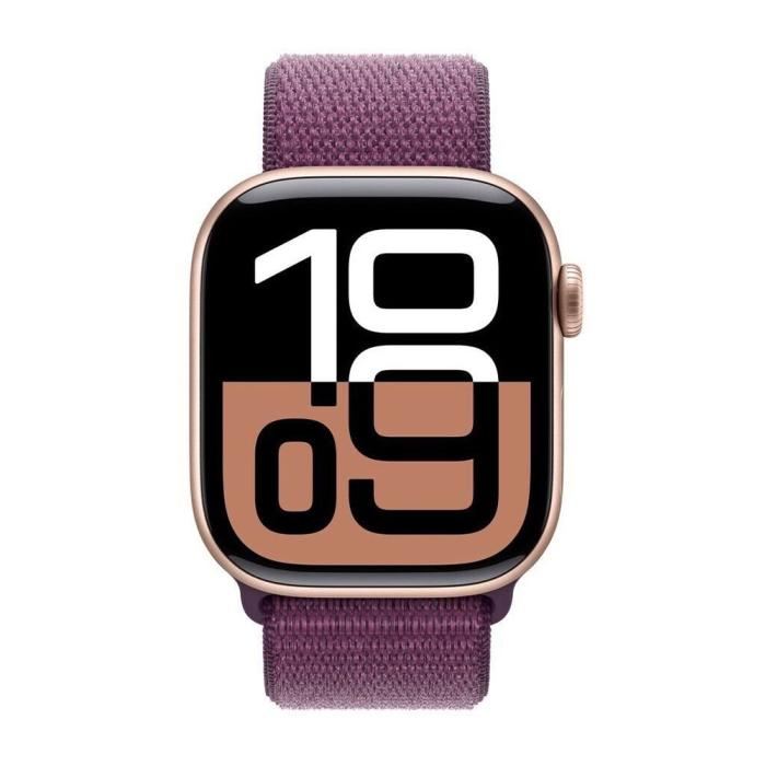 Apple - (NY) Apple Watch Series 10 42mm 4G Rosa Guld Aluminium Case Lila Sports Loop