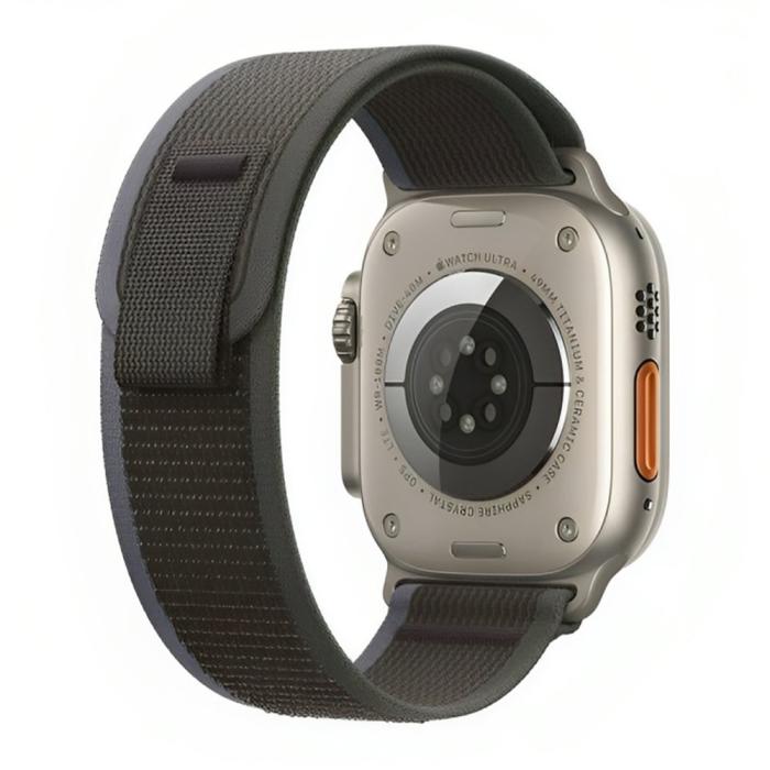 Apple - Apple Watch Ultra 2 (2023) 49mm 4G Titan Case Blå-Svart Trail Loop S-M