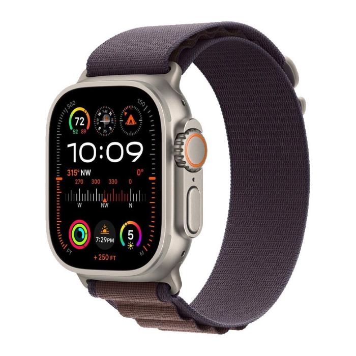 Apple - Apple Watch Ultra 2 (2023) 49mm 4G Titan Case Med Lila Alpine Loop - Large