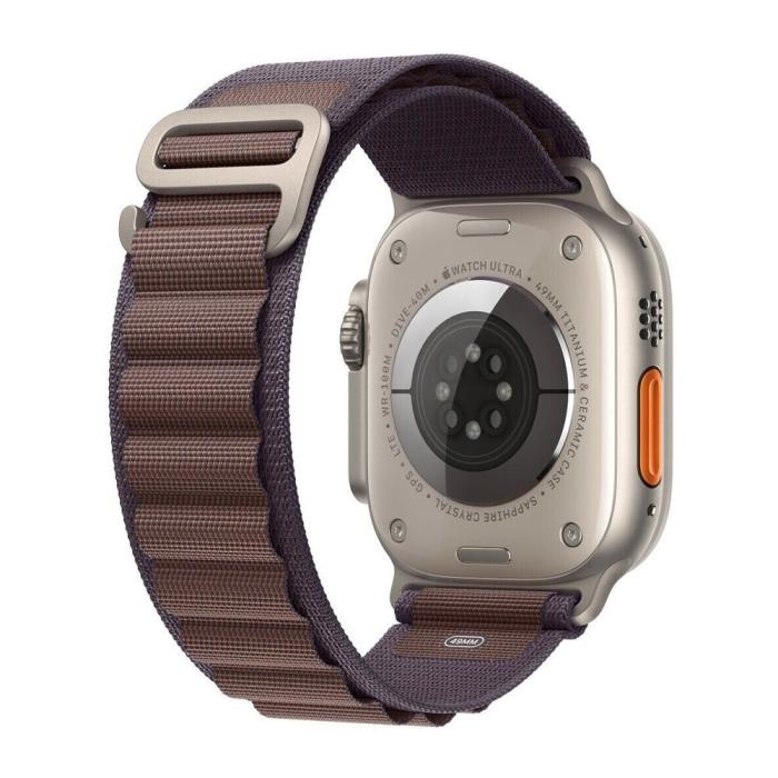 Apple - Apple Watch Ultra 2 (2023) 49mm 4G Titan Case Med Lila Alpine Loop - Large