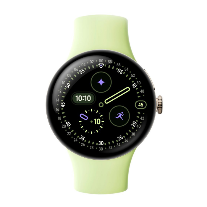 Google - Google Pixel Watch 4 41mm Wi-Fi Champagneguld/Citrongräs