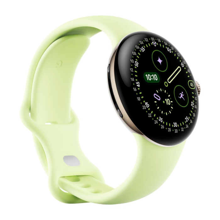 Google - Google Pixel Watch 4 41mm Wi-Fi Champagneguld/Citrongräs