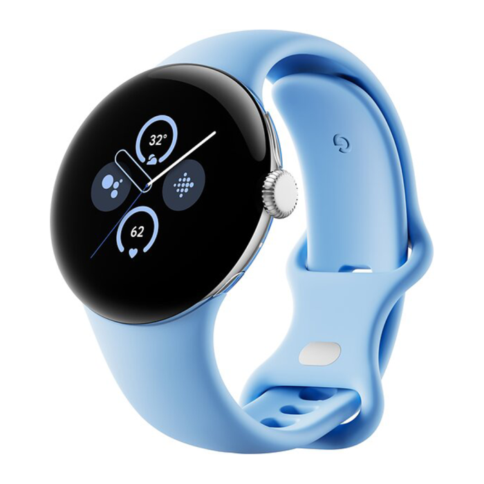 Google - Google Pixel Watch 4 45mm 4G Polerad Silver/Blå