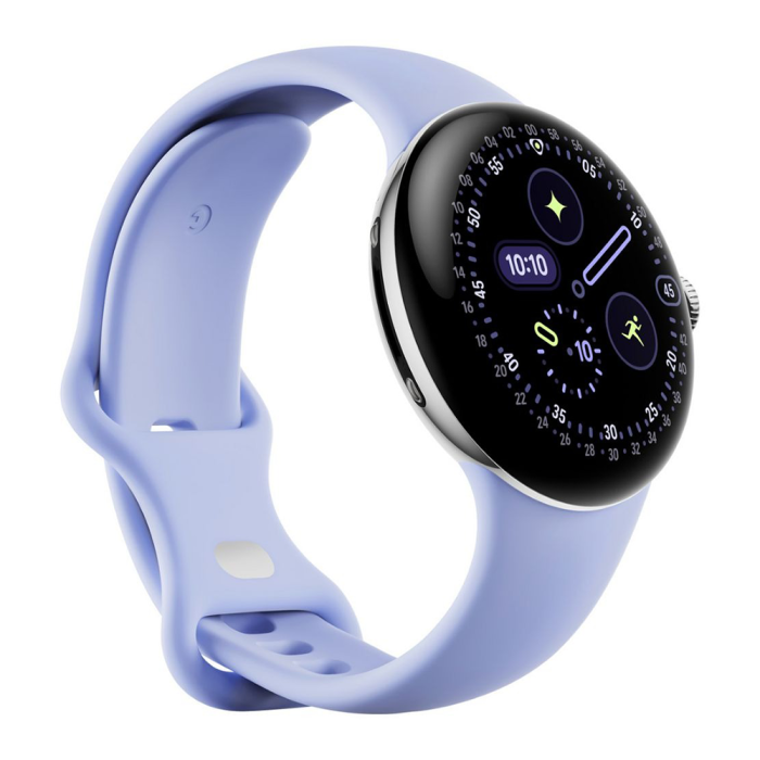 Google - Google Pixel Watch 4 45mm 4G Polerad Silver/Blå