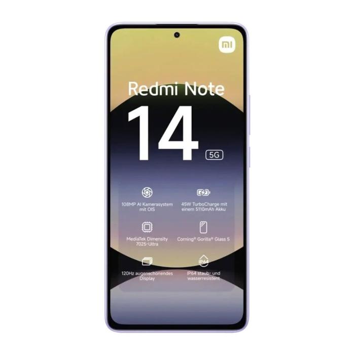 Samsung - Xiaomi Redmi Note 14 8GB/256GB 5G Lavendel lila