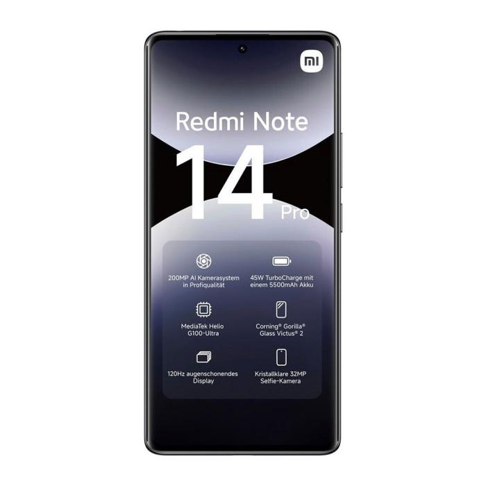 Samsung - Xiaomi Redmi Note 14 Pro 8GB/256GB 4G Midnatts Svart